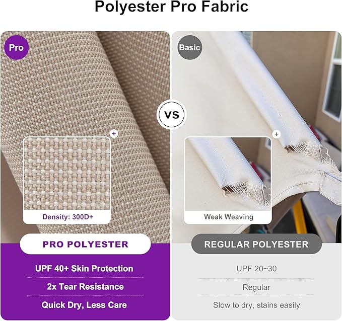 PURPLE LEAF 9 FT Outdoor Umbrella with Base Patio Cantilever Aluminum Umbrella with 3 Years Fade Resistance Recycled Fabric Offset Square with 360-degree Rotation for Deck Pool Garden, Sand Dune