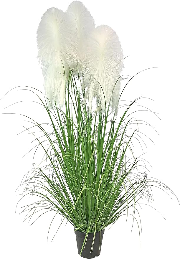 Artificial Plant 47in(1pack) Tall Artificial Grass Plant,Faux Plants Indoor Home Decorative Artificial Plants & Flowers in Pot Fake Plant