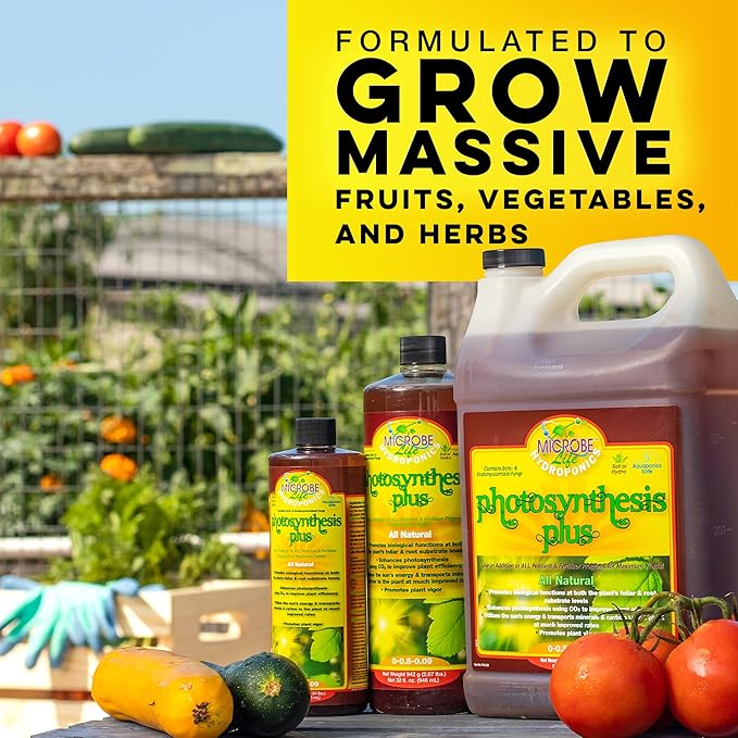 Microbe Life Hydroponics Premium Photosynthesis Plus to Grow Fruits, Vegetables, and Herbs, The Best Professional Big Bud Grow, Use with Any Feeding Systems Including Hydroponics or Soil, 16 Ounces
