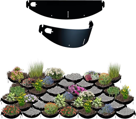 Dirt Locker Erosion Control Hillside Planters, 20-Pack-Black—DIY-Raised Garden Bed Terracing Kit for Steep Slopes, 25°-35°-Geogrid Water Retention Planting Stabilizer-Retaining Wall Compatible