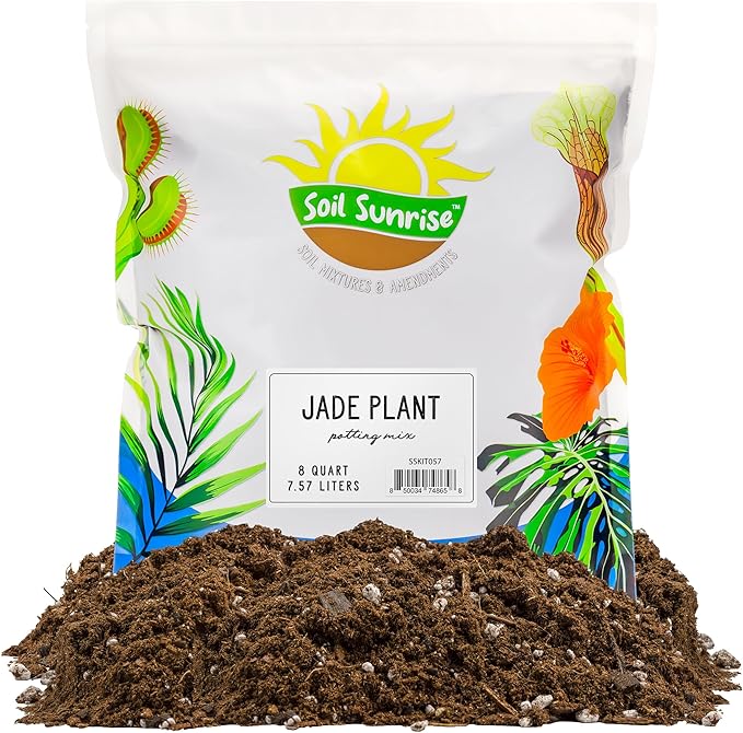 Jade Plant Potting Soil Mix (8 Quarts), Hand Blended Additive for Jade Succulents