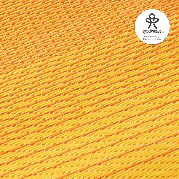 Fab Habitat Ombre Outdoor Rug - Waterproof, Fade Resistant, Crease-Free, Reversible - Premium Recycled Plastic - Patio Porch Balcony Deck - Big Sur Sunset - 8x10 ft