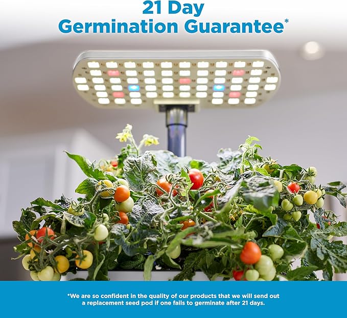 AeroGarden Harvest Lite, Indoor Garden Hydroponic System with LED Grow Light, Holds up to 6 AeroGarden Pods, Cream