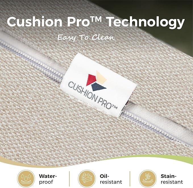 Outdoor Patio Furniture Set with Swivel Chairs, 4-Piece Steel Patio Outdoor Conversation Sets with Washable Thick Cushions, Windsor Outdoor Patio Sectional for Garden, Backyard, Balcony-Beige