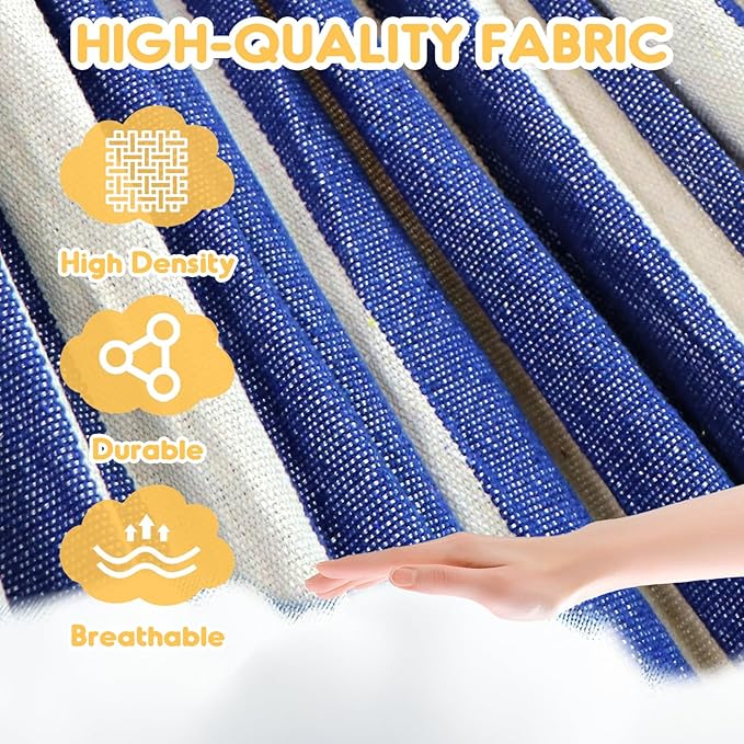 ANYOO Cotton Hammock Portable Camping Hammocks for Hanging Sturdy Garden Comfortable Fabric Hammock with Tree Straps Up to 660lbs with Travel Bag for Camping Outdoor/Indoor Patio Backyard