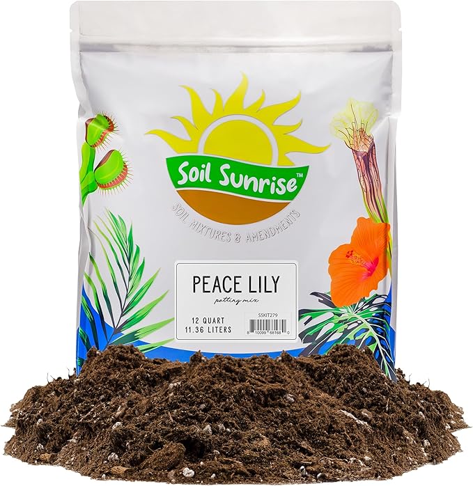 Peace Lily Potting Soil Mix (12 Quarts), for Planting, Growing, or Repotting Peace Lily Plants
