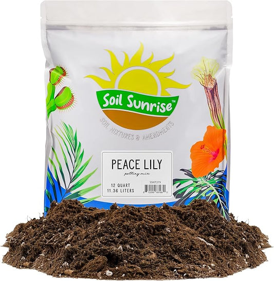 Peace Lily Potting Soil Mix (12 Quarts), for Planting, Growing, or Repotting Peace Lily Plants