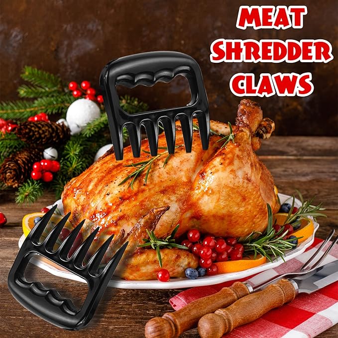 ROMANTICIST 27pcs Heavy Duty Grilling Gifts for Men Dad Fathers Day, Extra Thick BBQ Accessories Tools Set, Stainless Steel Grill Utensils Kit with Meat Claws, Carrying Bag for Outdoor Camping Silver