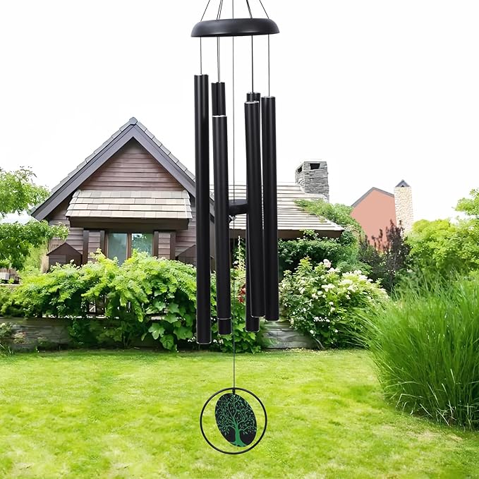 Wind Chimes for Outside Large 48'', Deep Tone Windchimes Outdoors Decor for Porch, Yard, Garden, Patio, Memorial Wind Chime for Loss of Loved One, Sympathy/Bereavement/Grief Windchime Gifts