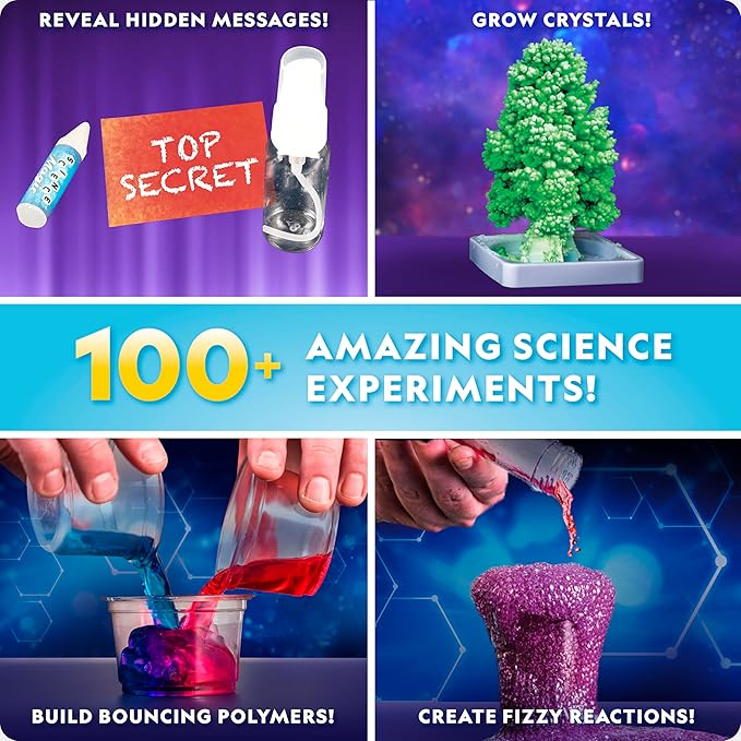 National Geographic Amazing Chemistry Set - Chemistry Kit with 45 Science Experiments Including Crystal Growing and Reactions, Science Kit for Kids, STEM Gift for Boys and Girls (Amazon Exclusive)