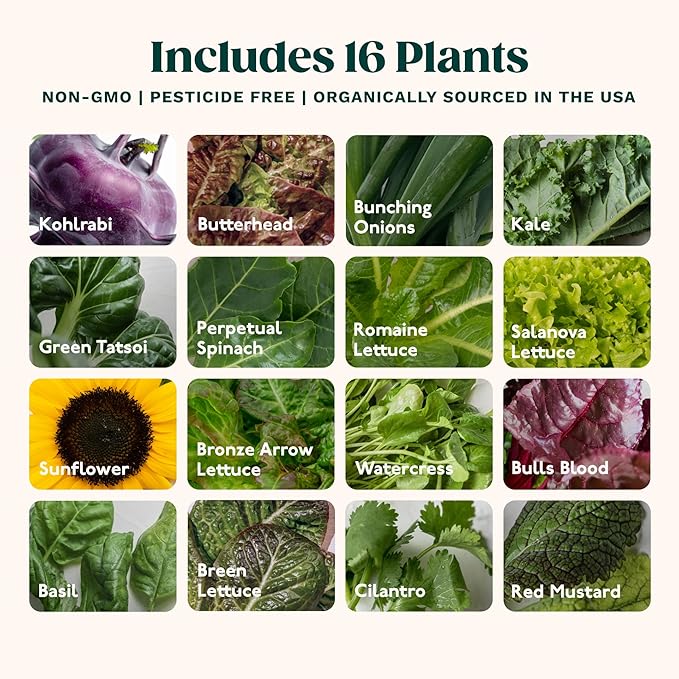 New & Improved! Gardyn Studio 2 Hydroponics Growing System - 16 Non-GMO Plants, Herbs, Vegetables - Smart Tower - Hydroponic Herb Garden Planter Indoor Kit - Indoor Gardening System w/Grow Lights