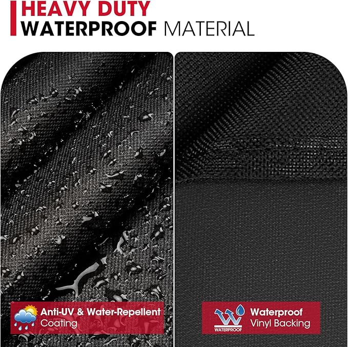 Unicook Offset Smoker Cover 60 Inch, Outdoor Heavy Duty Waterproof Charcoal BBQ Grill Cover, Fade Resistant, Compatible for Brinkmann, Char-Broil, Royal Gourmet and More, Black