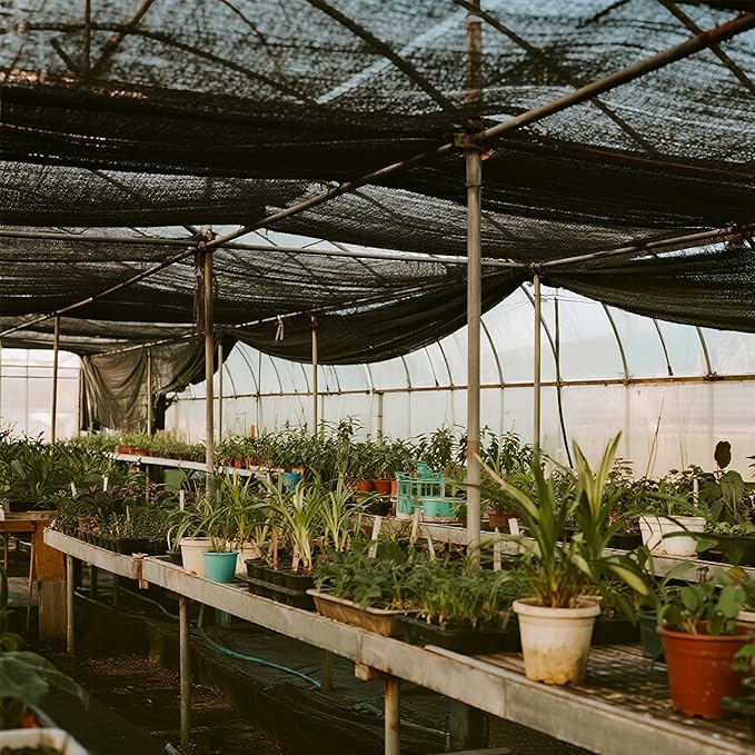 winemana 20x48 FT Black Shade Cloth, 70% UV Resistant Mesh Tarp with Reinforced Grommets, Breathable Sun Shade Net for Garden, Greenhouse, Patio Plants and Animal Coop Cover