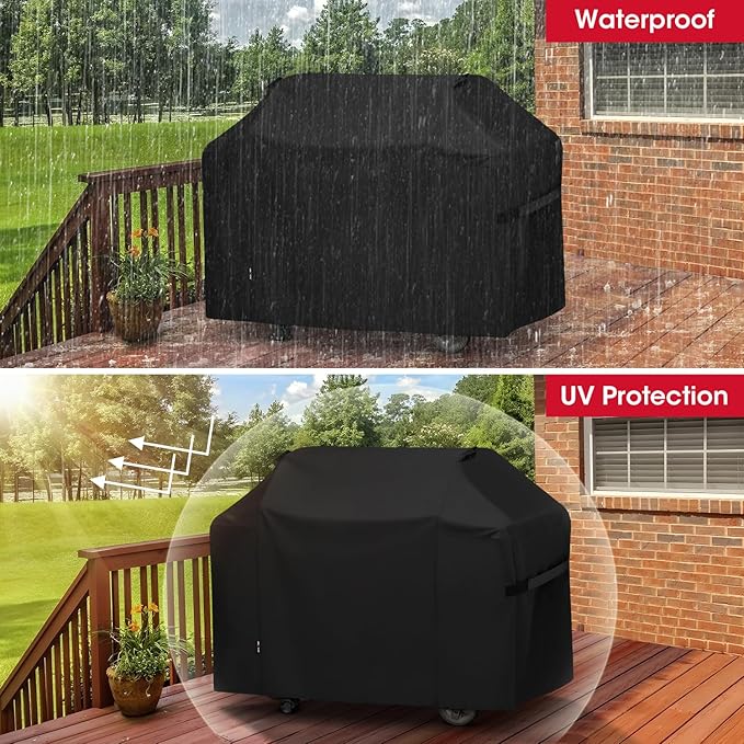 Unicook 65 Inch Grill Cover for Weber Genesis II 400 Series, 4 Burner BBQ Cover for Outdoor Grill, Heavy Duty Waterproof Fade Resistant, Compared to Weber 7131
