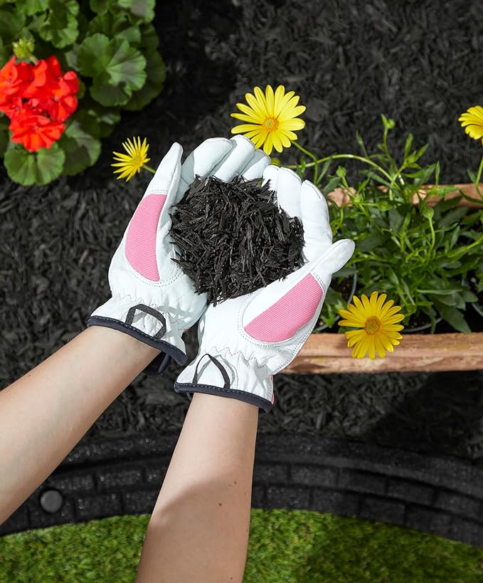 Rubberific Premium Shredded Rubber Mulch for Gardens, Lawns, and Landscaping | Long Lasting Color | Looks Like Natural Wood Mulch (0.8 Cu. Ft. - 16 LBS, Black)