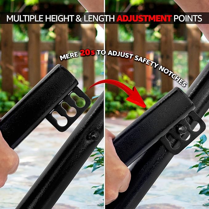 Tranquillo Unity Signature Steel Hammock Stand – 800 lbs Heavy-Duty Frame with Smooth, Noiseless Swing, Pre-Assembled for Quick Setup, Perfect for Indoor & Outdoor Relaxation; Black