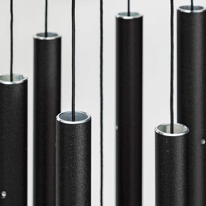 Corinthian Bells by Wind River - 27 inch Black Wind Chime for Patio, Backyard, Garden, and Outdoor Decor (Aluminum Chime) Made in The USA