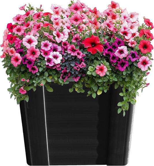 Raised Garden Bed - 1x1 ft Planter Box - Black HDPE - No Tools Needed - DIY Kit for Urban Gardening, Flowers, Herbs & Vegetables - Made in The USA - 2 Pack