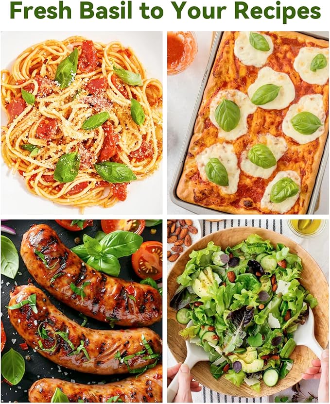 Hydroponics Seed Pod with Genovese Basil & Purple Basil, 16 Pods Complete Kit with Sponge, Basket, Dome, Label, Compatible with AeroGarden, Ahopegarden, GARDENCUBE, iDoo & MUFGA Indoor Smart Gardens