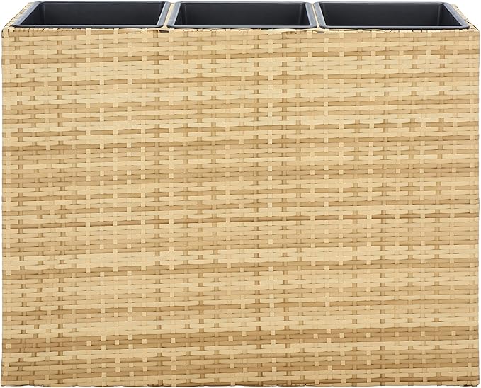 SAFAVIEH Outdoor Collection Rita Natural Woven Rectangular Flower Rack