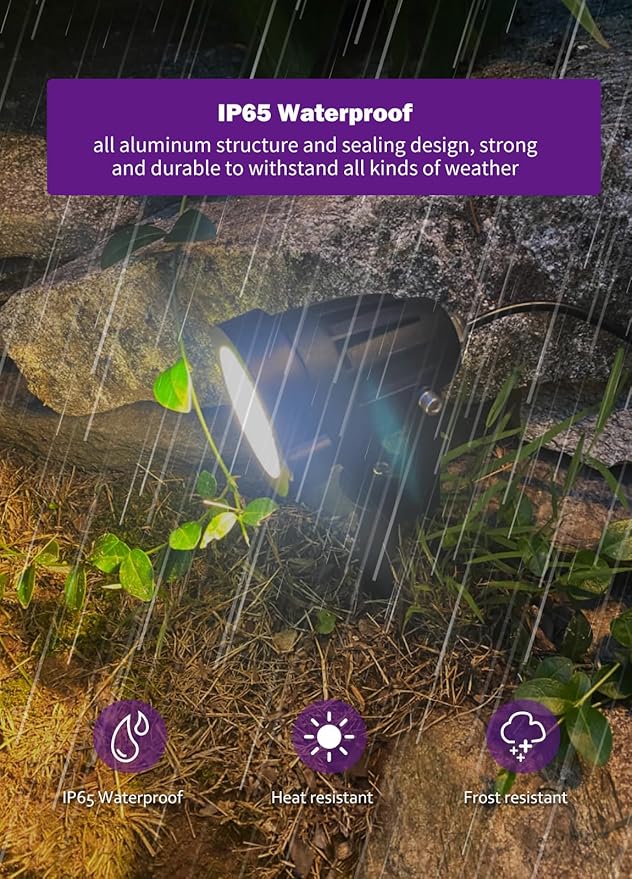 Halloween Spotlight Outdoor, All-in-ONE RGBW Christmas Spot Lights with Remote, 6W 24V Plug-in Color Changing Low Voltage Landscape Lighting Kit with IP65 Waterproof for Yard Garden, 4 Pack