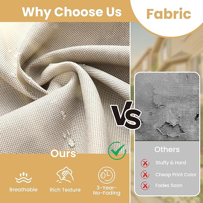 HOOOWOOO Outdoor Sectional Furniture Set,8 Pieces Wicker Patio Conversation Sets,L Shape All Weather Outside Couch Sofa Set with Swivel Chairs Solar Light Table Ottoman,Beige