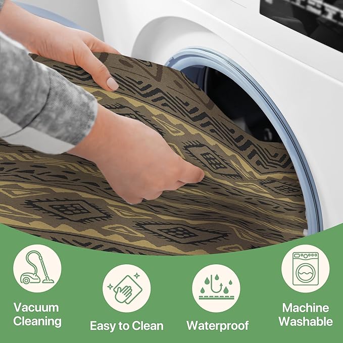 GENIMO Outdoor Rug for Patio Clearance, 2'x10' Reversible Plastic Straw Rugs, Lightweight Waterproof RV Camping Mat for Camper, Balcony, Deck, Backyard, Picnic, CoffeeBeige