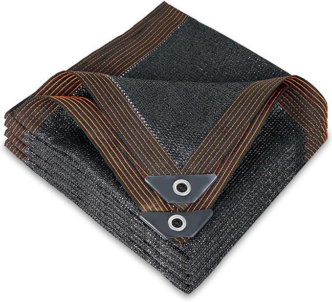 winemana 50% Black Shade Cloth, 10 x 12 FT Durable Mesh Tarp with Grommets, Garden Sunblock Shade Cloth Shading Antifreezing for Plants Cover, Greenhouse, Barns Kennel, Patio, Tomatoes