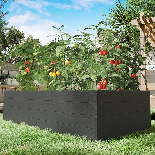 4x4x2ft Raised Garden Beds Outdoor 2 PCS, Divisible Elevated Planter Boxes for Gardening with Easy Assembly, Outdoor Raised Beds for Planting Plants Vegetables Flowers Herb Fruits, Square