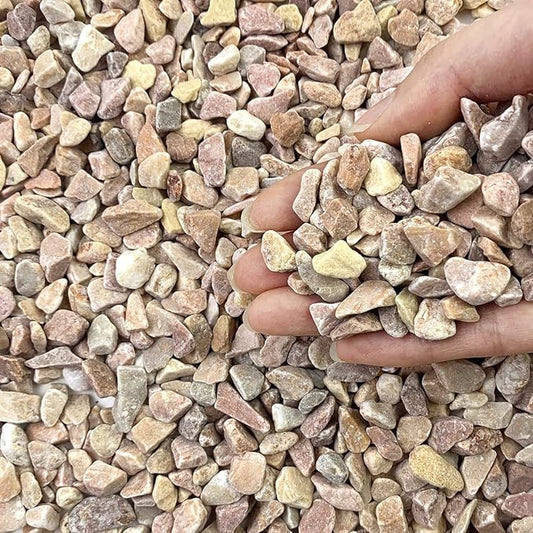 10 LB Natural Pea Gravel Small Pebbles - 3/8 Inch Decorative Pebbles for Indoor Plants,Terrarium Rocks, Outdoor Decorative Rocks, Vase, Succulent Rocks, Aquarium Gravel and Landscaping Rocks