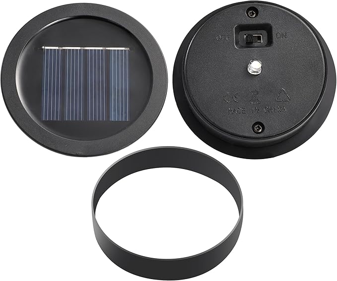 Cooo 2 Pack Mosaic Solar Lantern Outdoor Waterproof IP68 Hanging Projection Light Hidden Lid Pear-Shaped Lantern with Rope Handle Solar Powered Auto On for Patio Garden Fence Table - Crimson Ember