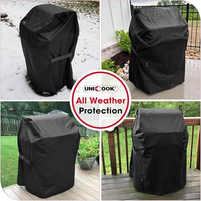 Unicook 30 Inch Grill Cover, Heavy Duty Waterproof 2 Burner Small BBQ Cover, Compatible with Weber Spirit 210 with Side Tables Down, Does NOT Fit Spirit II E-210 (Include 2025 Version) with Table Up