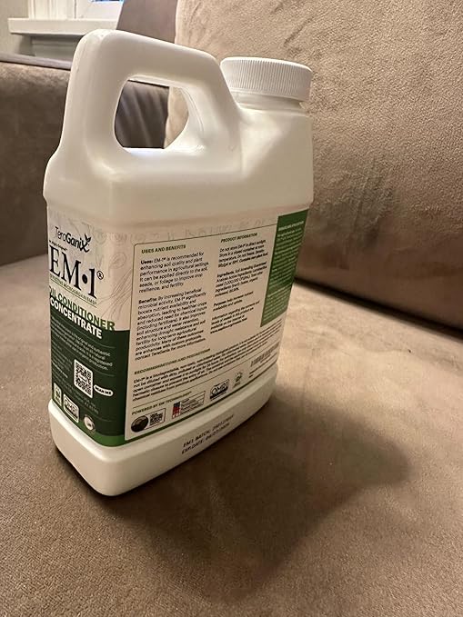 TeraGanix EM-1 Soil Conditioner (1 Btl = 16 Gal), Microbial Inoculant Concentrate, Plant Growth, Root Enhancer, Liquid Probiotic for Soils & Plants, Seed Germination, Garden, Lawn Care (16 fl oz)