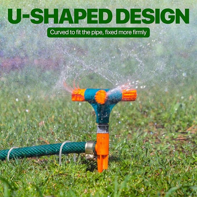 U Shape Garden Stakes 180 Packs 4 Inch 11 Gauge Irrigation Tubing Stakes, Heavy Duty Galvanized Landscape Staples for Tube, Lawns, Landscape Fabrics,Irrigation Hose and Weed Barriers