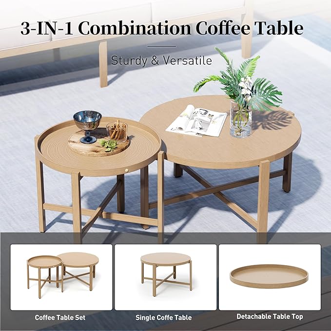 Patio Conversation Set,7 Pcs Metal Outdoor Furniture with 3-Seater Sofa,2 Swivel Chairs,2 Single Chairs,Metal Nested Table and 5.75" Extra Thick Cushion for Lawn Garden Backyard,Beige