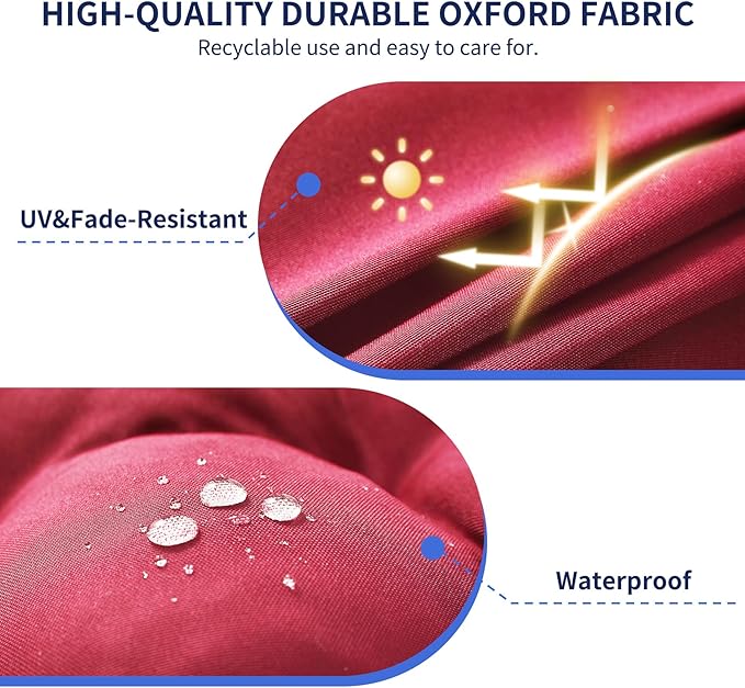 Outdoor Bench Cushion, 48x18x5 Inch, Waterproof Bench Cushion for Outdoor/Indoor Furniture, Tufted Patio Bench Seat Cushion, Fade Resistant Outdoor Cushions for Porch Swing Couch, Burgundy