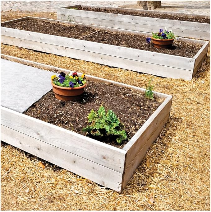 Greenscapes 4' x 100' Straw Blanket Erosion Control and Landscape Weed Barrier Ideal for Gardens, Slopes and More