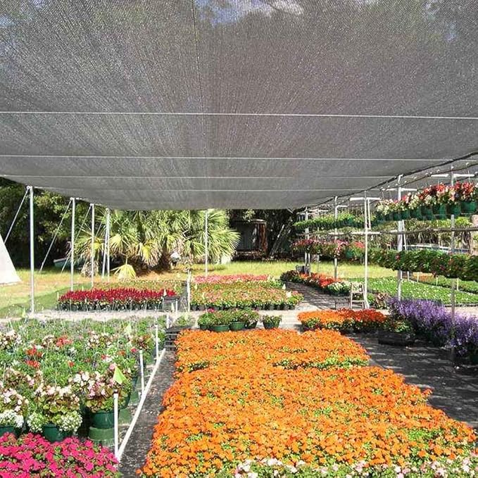 winemana 40% Black Shade Cloth, 10 x 20 FT Durable Mesh Tarp with Grommets, Resistant Garden Sun Shade Netting, Shading Antifreezing for Pergola, Greenhouse, Plants Growing, Chicken Coop