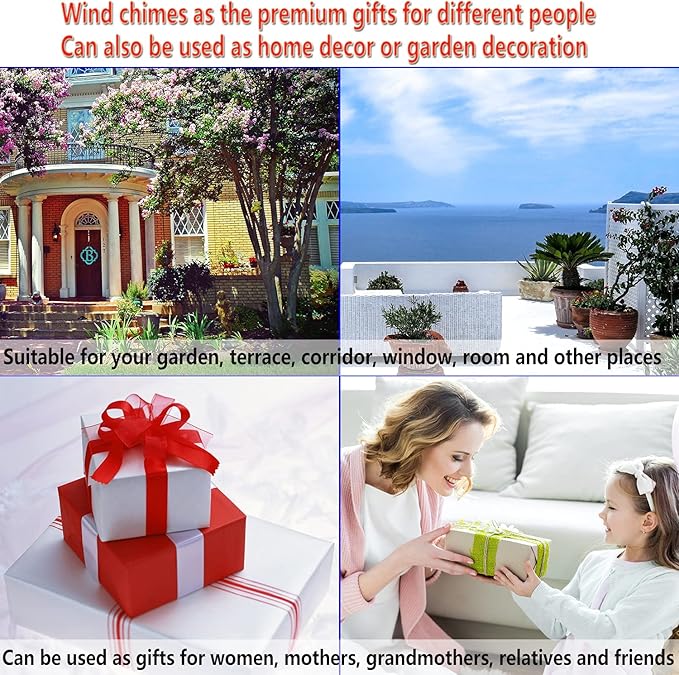 Bronze Owls Wind Chimes - Garden, Home & Patio, Balconies, Room, Indoor, Outdoor Decoration, Owl Windchimes Decor, Large Windchime, Outdoor Wind Catcher, Memorial Wind Bells Gifts for Mom & Women