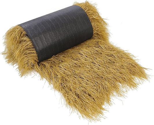 240“ Tiki Thatch Grass Roof, Mexican Artificial Straw Roll for Tiki Bar Hut Party Garden Fence Patio DIY Crafts,Palapa Thatch Roofing Duck Blind Grass Hay Bales for Decoration (20ft x 16in, Yellow)