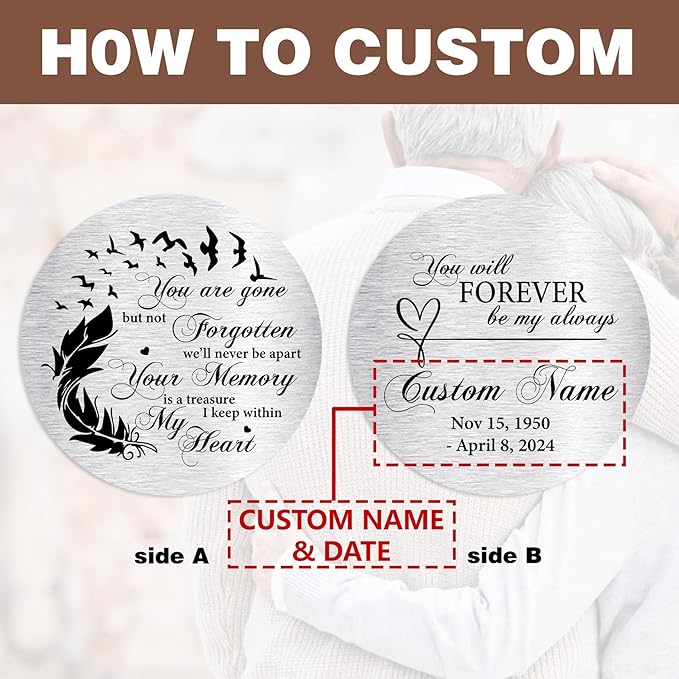 Personalized 36" Bereavement Wind Chimes for Outside, Memorial Gift in Remembrance of a Loved One, Sympathy Gift for Loss of Mother Father Husband, Garden Patio Decor