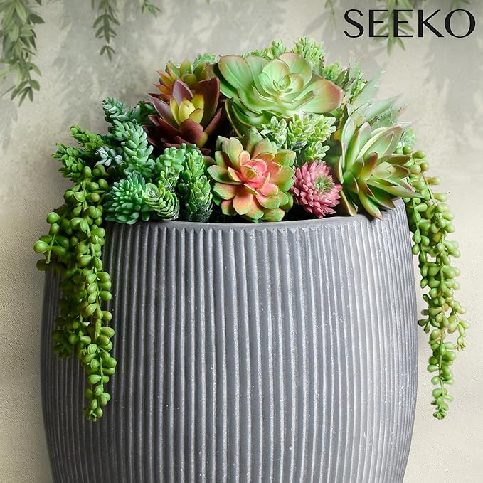 SEEKO Succulents Artificial Succulents – 28pc Assorted Premium Fake Succulent Plants - Realistic Faux Plants