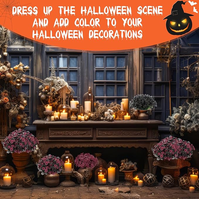 Lyrow 100 Bundles Violet Artificial Flowers, UV Resistant Faux Silk Flowers Outdoor, Fake Violet Bulk for Front Porch Hanging Garden Courtyard Farmhouse Home (Black and Red)