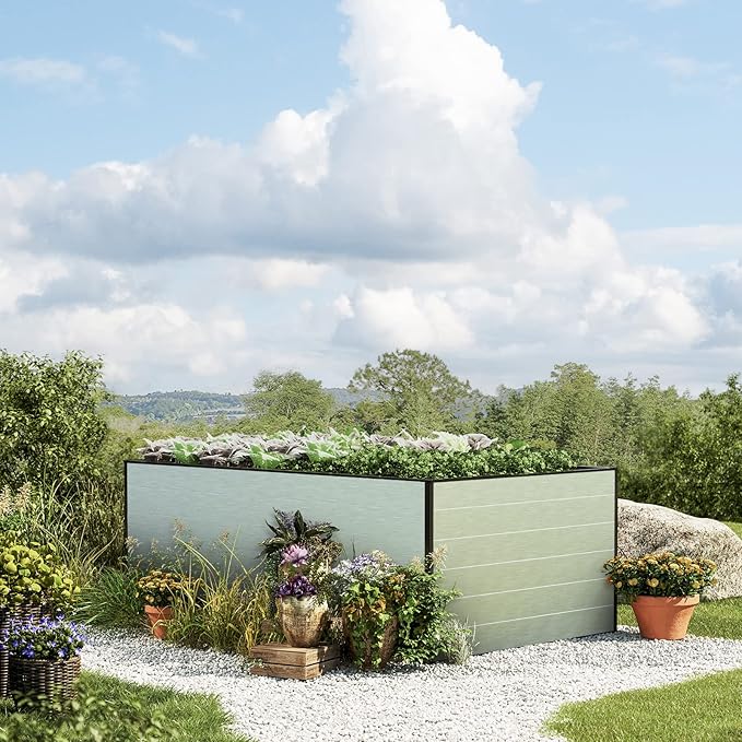 Christina 2.5 ft Tall Raised Garden Bed (3.9'W x 6.4'L), Anodized Aluminum