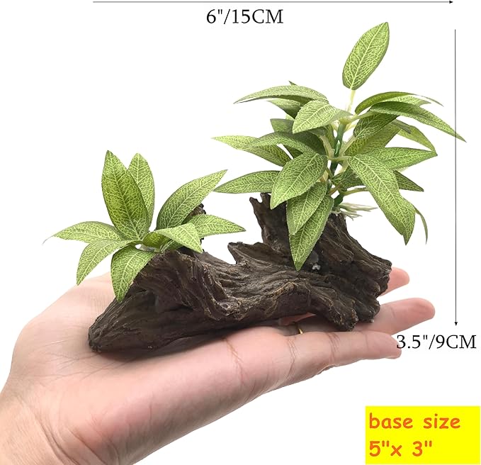 M2cbridge Artificial Fish Tank Plants Silk Aquarium Plastic Plant Aquatic Water Grass Foreground Decor(2PCS Big Green)