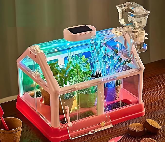 Kids Plant Growing Kit: Terrarium Kit for Kids,Science STEM Toy & Craft Growing Kits for Ages 4-8 Birthday Easter Gifts for Girls 4, 5, 6, 7, 8, Year Old - Gardening Set Toys