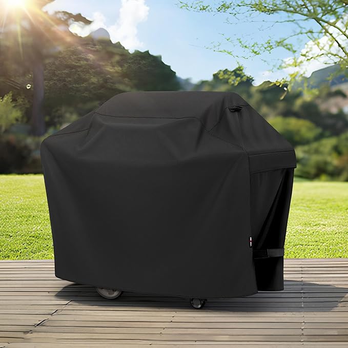 Unicook Heavy Duty Waterproof Barbecue Gas Grill Cover, 65-inch BBQ Cover, Special Fade and UV Resistant Material, Durable and Convenient, Fits Grills of Weber Char-Broil Nexgrill Brinkmann and More