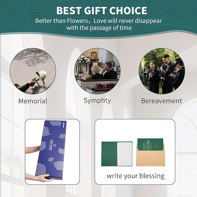 Wind Chimes for Outside Memorial – 45“ Large Outdoor Sympathy Windchime Tuned to C, Deep Tone, Gift for Mom Dad, Garden Decor with Blessing Card, Black