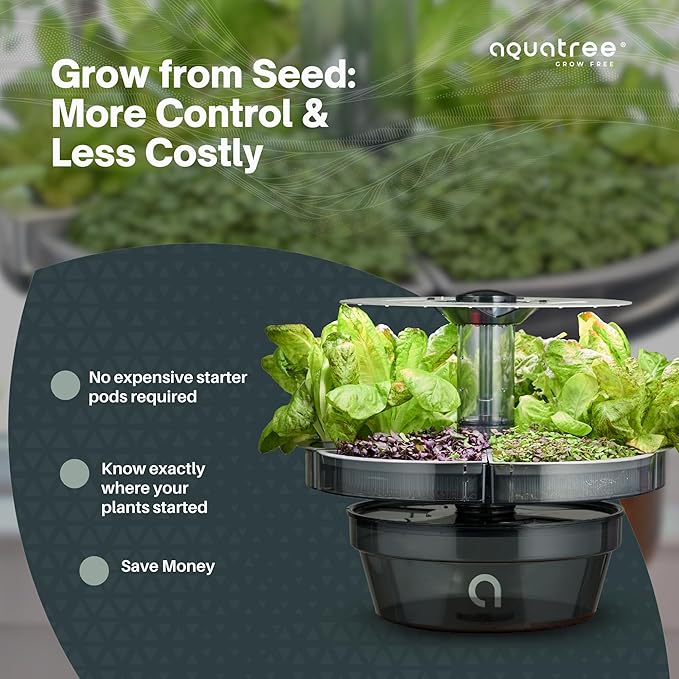 ATL1 Hydroponic Growing System Kit Garden Indoor Tabletop Garden Planter Tower with Self Watering & LED Light - Hydroponic Microgreens, Lettuce, Herbs, Sprouts in Your Home & Kitchen