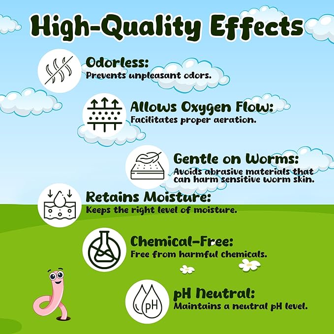 3lb Worm Bedding for Nightcrawlers and Red Wigglers (Worms Not Included) - Vermicompost Bin Worm Bedding - Earthworm Food for Organic Potting Soil Gardening Mix